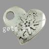 Zinc Alloy Heart Pendants, plated cadmium free Approx 4mm 