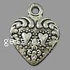 Zinc Alloy Heart Pendants, plated cadmium free Approx 0.5mm, Approx 