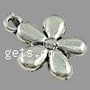 Zinc Alloy Flower Pendants, plated, 5 petal cadmium free Approx 1.5mm 