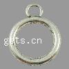 Zinc Alloy Flat Round Pendants, plated cadmium free Approx 5mm 