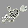 Zinc Alloy Heart Pendants, plated cadmium free Approx 2mm, Approx 