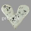 Zinc Alloy Heart Pendants, plated cadmium free Approx 2mm 