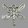 Zinc Alloy Animal Pendants, Dragonfly, plated Approx 1.5mm, Approx 