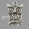 Zinc Alloy Animal Pendants, Owl, plated Approx 1.5mm, Approx 