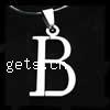 Stainless Steel Letter Pendant, Letter B, original color 