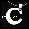 Stainless Steel Letter Pendant, Letter C 