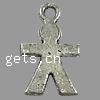 Character Shaped Zinc Alloy Pendants, Boy cadmium free Approx 1.5mm, Approx 