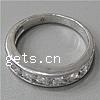 Befestigter Zirkonia Messingring Fingerring, Messing, platiniert, Mikro pflastern 129 Stück Zirkonia, keine, 5mm, verkauft von PC