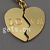 Zinc Alloy Message Pendants, Heart, plated Approx 2mm 