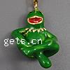 Zinc Alloy Enamel Pendants, Frog, plated Approx 2mm 