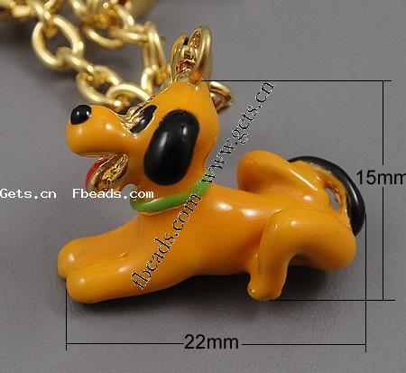 Zinc Alloy Enamel Pendants, Dog, plated, more colors for choice, 22x15x10mm, Hole:Approx 2mm, Sold By PC