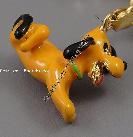 Zinc Alloy Enamel Pendants, Dog, plated, more colors for choice, 22x15x10mm, Hole:Approx 2mm, Sold By PC