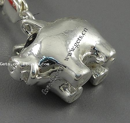 Zinc Alloy Enamel Pendants, Pig, plated, more colors for choice, 18x13.5x9mm, Hole:Approx 2mm, Sold By PC