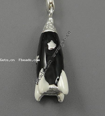 Zinc Alloy Enamel Pendants, plated, more colors for choice, 22x11x9mm, Hole:Approx 2mm, Sold By PC