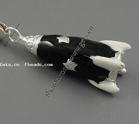 Zinc Alloy Enamel Pendants, plated, more colors for choice, 22x11x9mm, Hole:Approx 2mm, Sold By PC