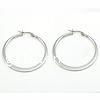 Boucle d'oreille en acier inoxydable Hoop, couleur originale, 35mm, Vendu par paire