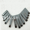 Nicht magnetische Hämatit Anhänger, Non- magnetische Hämatit, Rechteck, Grade A, 24X4mm, 13PCs/Strang, verkauft von Strang