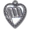 Sterling Silver Heart Pendants, 925 Sterling Silver, plated 