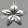 Zinc Alloy Flower Pendants, plated, 5 petal cadmium free Approx 