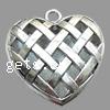 Zinc Alloy Heart Pendants, plated Approx 3.5mm, Approx 