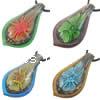 Inner Flower Lampwork Pendants, Leaf, gold sand Approx 6mm 