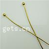 Brass Ball Head Pin, plated cadmium free, 1.8mm ,0.7mm, 70mm 