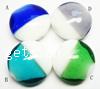 Handmade Lampwork Beads, Flat round 