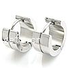 Stainless Steel Huggie Hoop Earring, Donut, for man, Grade AA 