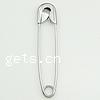 Iron Safety Pin, platinum color plated 