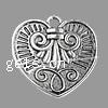 Zinc Alloy Heart Pendants, plated Approx 4.5mm 