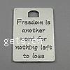 Zinc Alloy Message Pendants, Rectangle, plated Approx 