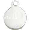 Label/tag en argent, argent sterling 925, Plat rond, Placage, plus de couleurs à choisir Environ 0.5mm, Vendu par PC