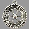 Zinc Alloy Flat Round Pendants, plated nickel, lead & cadmium free Approx 2mm 