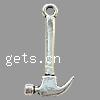 Zinc Alloy Tool Pendants, hammer, plated nickel, lead & cadmium free Approx 2mm 