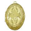 Brass Locket Pendants, Flat Oval, plated, textured Approx 2mm 