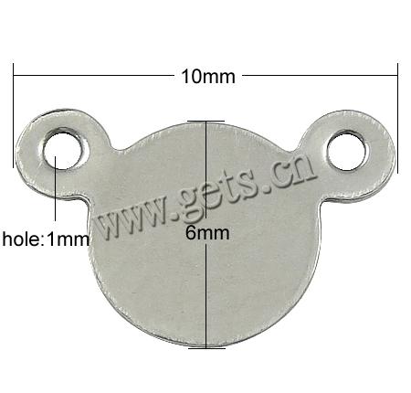 ステンレスチャームコネクタ, ステンレス, クマ, カスタマイズ & 1/1 ループ, オリジナルカラー, 6x6x0.3mm, 穴:約 1mm, 売り手 パソコン