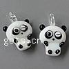 Animal Lampwork Pendants, Panda, two tone Approx 3mm 