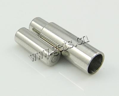 Cierre magnético redondo de acero inoxidable, acero inoxidable 316, Tubo, chapado, Modificado para requisitos particulares, más colores para la opción, 16x4mm, agujero:aproximado 2mm, Vendido por UD