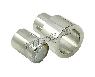 Cierre magnético redondo de acero inoxidable, acero inoxidable 316, Tubo, chapado, Modificado para requisitos particulares, más colores para la opción, 19x12mm, agujero:aproximado 6mm, Vendido por UD