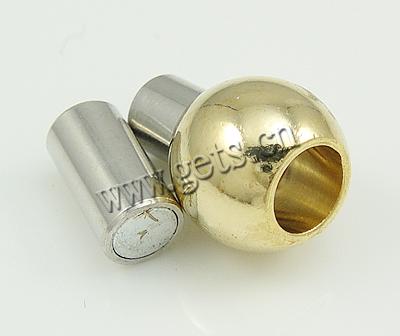 Round Stainless Steel Magnetic Clasp, Lantern, plated, Customized, more colors for choice, 18x10mm, Hole:Approx 4mm, Sold By PC