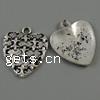 Zinc Alloy Heart Pendants, plated cadmium free Approx 1.5mm, Approx 