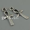 Zinc Alloy Cross Pendants, Ankh Cross, plated Approx 1mm, Approx 