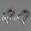 Zinc Alloy Pendant Rhinestone Setting, Heart, plated cadmium free Approx 3.5mm, Approx 