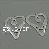 Zinc Alloy Heart Pendants, plated cadmium free Approx 1mm, Approx 