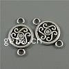 Zinc Alloy Charm Connector, Oval Approx 2mm, Approx 