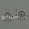 Zinc Alloy Ship Wheel & Anchor Pendentif, alliage de zinc, roue de bateau, Plaquage normal, plus de couleurs à choisir, sans cadmium Environ 3mm, Environ Vendu par kg