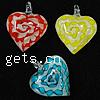 Lampwork Pendants, Heart, handmade Approx 5.5mm 