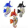 Animal Lampwork Pendants, Seahorse Approx 9mm 