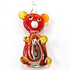 Animal Lampwork Pendants, Bear, gold sand Approx 