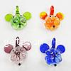 Inner Flower Lampwork Pendants, Animal Approx 7mm 